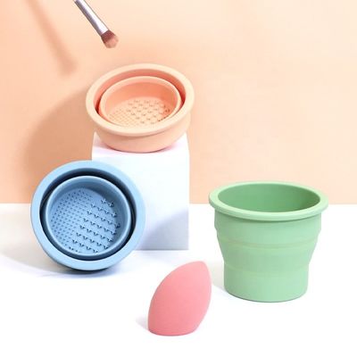 Ferramenta de limpeza de óvulos de beleza Wellfine Silicone Plexing Brush Cleaner Cup para cuidados de beleza