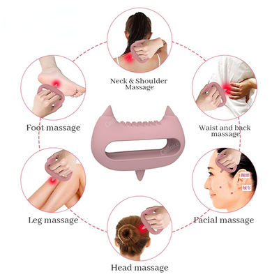 Instrumento de massagem de silicone para o pescoço Meridianos-chave Escovação e massagem de acupuntura facial