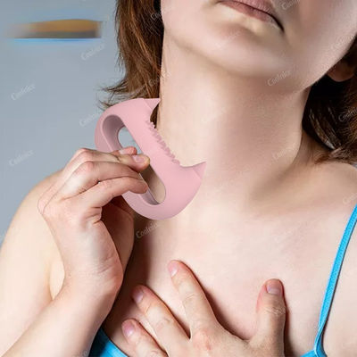 Instrumento de massagem de silicone para o pescoço Meridianos-chave Escovação e massagem de acupuntura facial