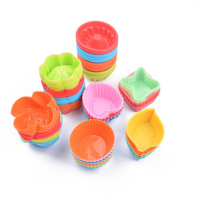 Copas de Forno Reutilizáveis Mini Silicone Bake Tool Cupcake Liners Cake Decoration Tip Set