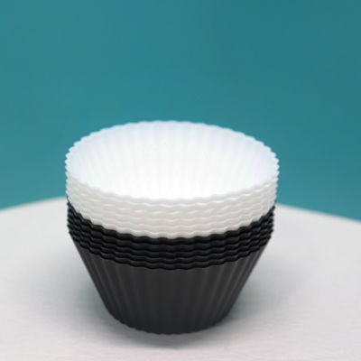 24pcs / 12pcs embalagem Logotipo personalizado aceitável de silicone não-aderente Cupcake forros para a festa