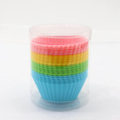 24pcs / 12pcs embalagem Logotipo personalizado aceitável de silicone não-aderente Cupcake forros para a festa