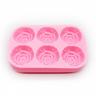 Molde de chocolate em forma de flor de rosa para decoração de bolo de silicone