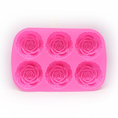 Molde de chocolate em forma de flor de rosa para decoração de bolo de silicone