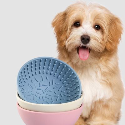 Taça de alimentação para animais de estimação rodada Taça de silicone para cães alimentador lento para alimentação saudável alimentador interativo