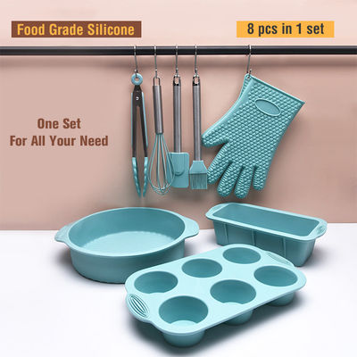 Panela de bolo de silicone folha de biscoito moldes bandeja conjunto BPA livre revestimentos resistentes ao calor