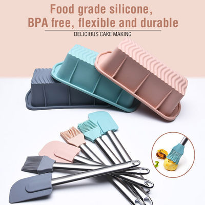 Panela de bolo de silicone folha de biscoito moldes bandeja conjunto BPA livre revestimentos resistentes ao calor