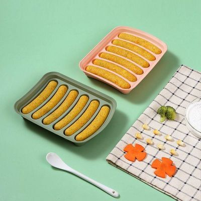 17.5*14cm Molde de salsicha de silicone para bebê Alimentos complementares Molde de cachorro quente de qualidade alimentar