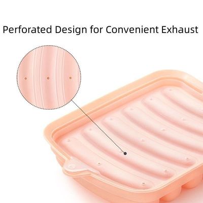 17.5*14cm Molde de salsicha de silicone para bebê Alimentos complementares Molde de cachorro quente de qualidade alimentar