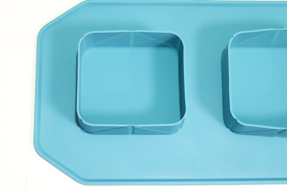 Outdoor Dobragem Double Bowl Pet Viagem Silicone Dog Bowl com Anti-Slip Silicone Mat