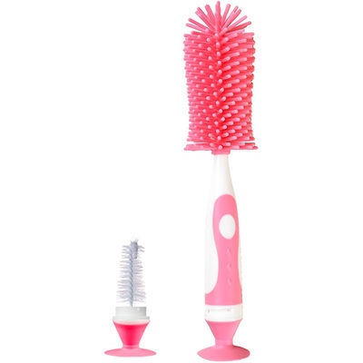 Escovinha de limpeza de garrafas de silicone com limpador de mamilos para garrafas de bebê 10.4 * 2.2 em / 26.5 * 5.8