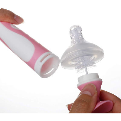Escovinha de limpeza de garrafas de silicone com limpador de mamilos para garrafas de bebê 10.4 * 2.2 em / 26.5 * 5.8