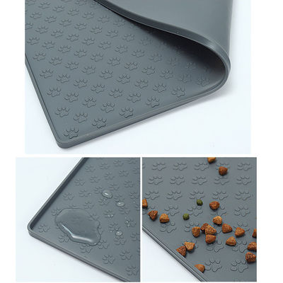 Tapete de recipiente para cães e gatos de silicone almofada de alimentos antiaderente com cores múltiplas e impressão personalizada