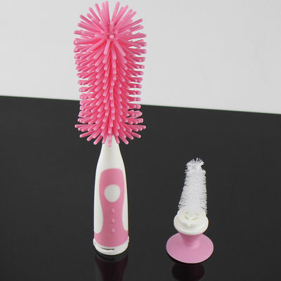 Escovinha de limpeza de garrafas de silicone com limpador de mamilos para garrafas de bebê 10.4 * 2.2 em / 26.5 * 5.8