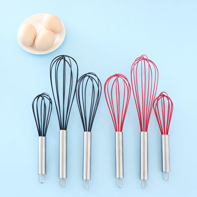 Ferramentas de agitação multifuncionais de silicone de ovos para cozinha doméstica 8/10/12 polegadas batedor