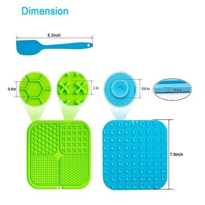 Tapete de silicone para animais de estimação com chávena de sucção perfeito para banhos e tigelas de cão de alimentação lenta