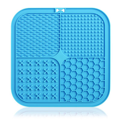 Tapete de silicone para animais de estimação com chávena de sucção perfeito para banhos e tigelas de cão de alimentação lenta