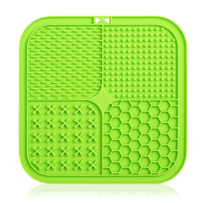 Tapete de silicone para animais de estimação com chávena de sucção perfeito para banhos e tigelas de cão de alimentação lenta