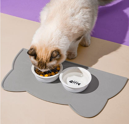 Matas de alimentação para animais de estimação impermeáveis de silicone para cães e gatos