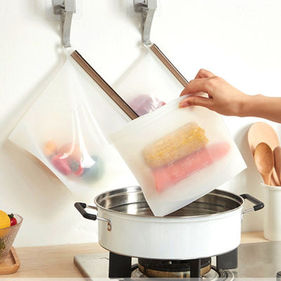 Saco de armazenamento de leite materno de silicone reutilizável, à prova de vazamento, vácuo, fechado, saco de alimentos sem BPA