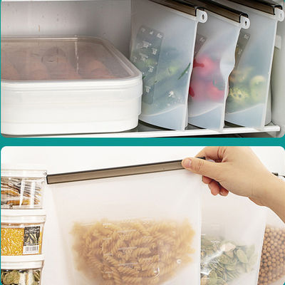 Saco de armazenamento de leite materno de silicone reutilizável, à prova de vazamento, vácuo, fechado, saco de alimentos sem BPA