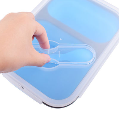Container de armazenamento de alimentos à prova de vazamento 2 compartimentos Bento empilhável para crianças ecológicas