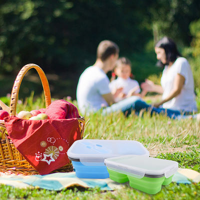 Container de armazenamento de alimentos à prova de vazamento 2 compartimentos Bento empilhável para crianças ecológicas
