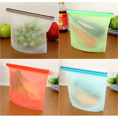 Saco de armazenamento reutilizável de silicone de qualidade alimentar