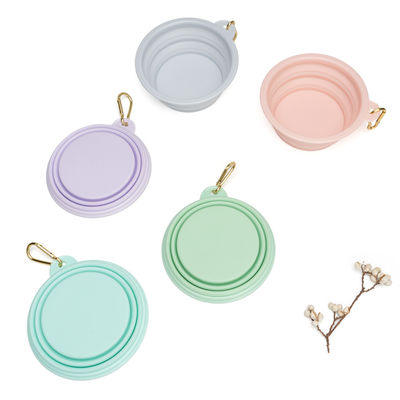 UDYE Taça portátil de alimentação de água para animais de estimação Taça de cachorro de silicone dobrável para viagens