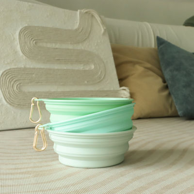 UDYE Taça portátil de alimentação de água para animais de estimação Taça de cachorro de silicone dobrável para viagens