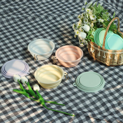 UDYE Taça portátil de alimentação de água para animais de estimação Taça de cachorro de silicone dobrável para viagens