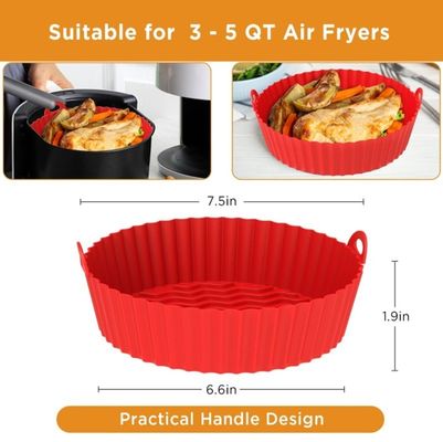 1.96cm*17cm*6.5cm Silicone Air Fryer Liner para cozinhar sustentável e reutilizável