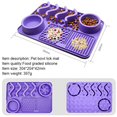 BPA-Free Silicone Pet Food Bowl Mat para Cães Filhotes Resistência à temperatura -40 a 250