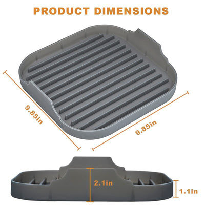 Pão de bacon de silicone sustentável para microondas e forno de cozinha cinza ou personalizado