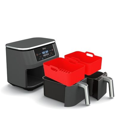 2Pcs Food Safe Non Stick Air Fryer Acessórios de Pão de Silício Caixa de Forno de Substituição