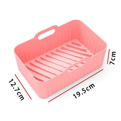 2Pcs Food Safe Non Stick Air Fryer Acessórios de Pão de Silício Caixa de Forno de Substituição
